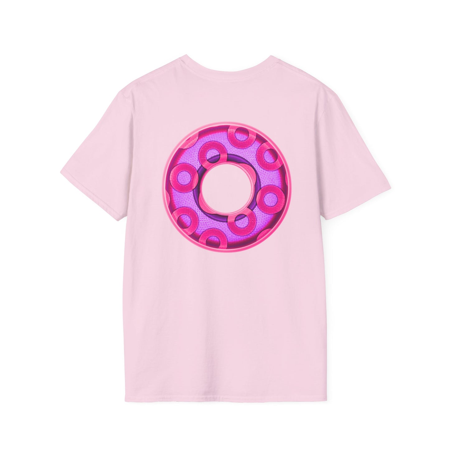 Plain Donuts/Unisex Soft-Style - "Plain Rustic Paradoxical Donuts" - light purple/magenta donuts