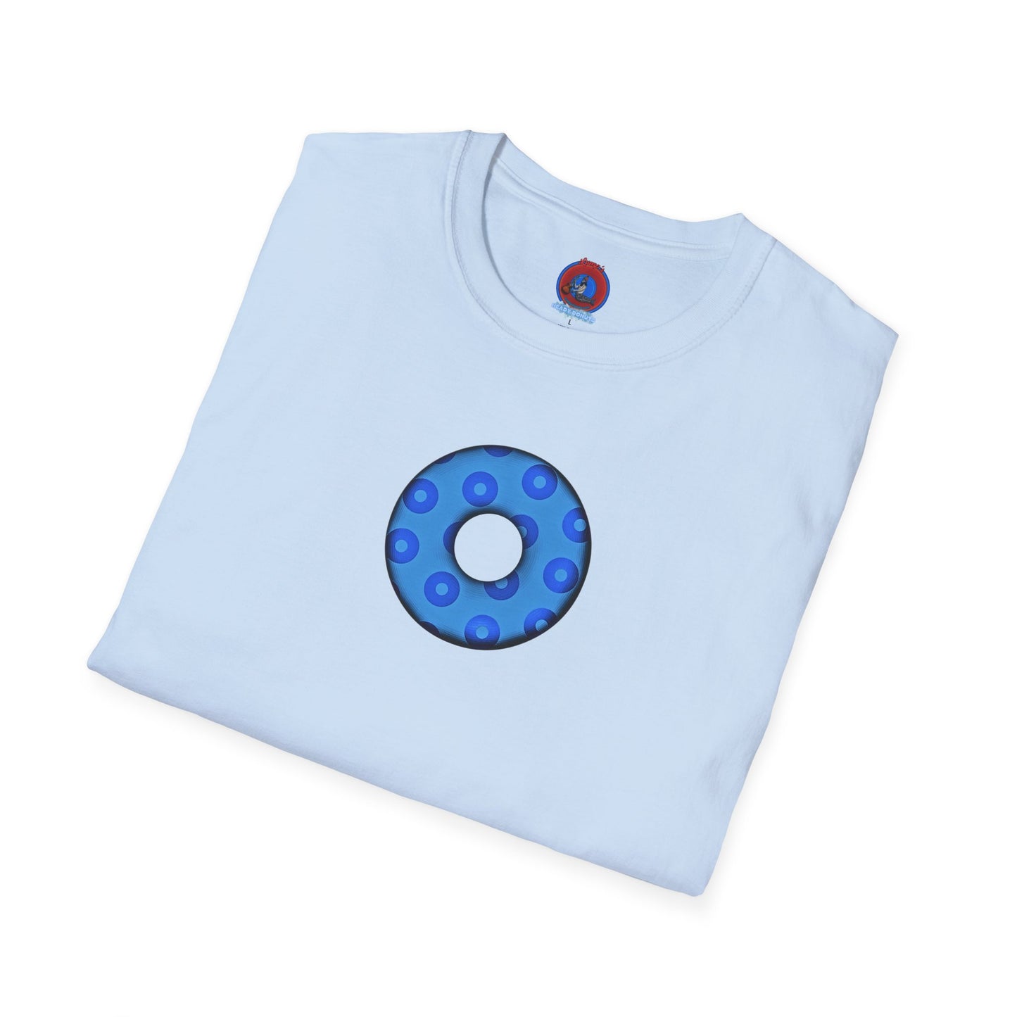Plain Donuts/Unisex Soft-Style - "Plain Blimpy Paradoxical Donuts" - blue/light blue donuts