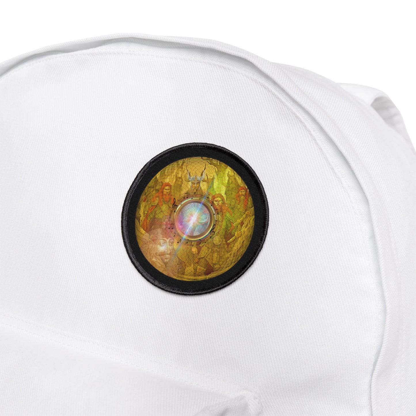 Iron-On Donut Patch - "Vlad's Impaling Donut Patch" - golden symmetrical pic donut