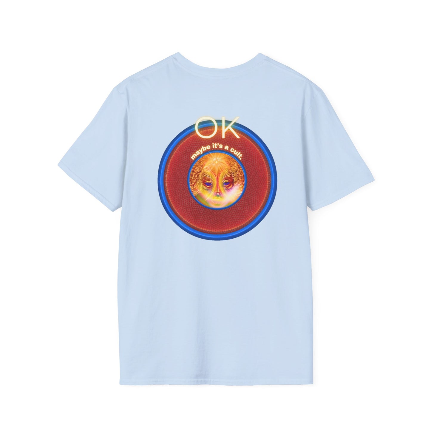 Classic Donut Tee - Unisex Soft-Style - "Donuts: Conjurers of Awesome" - series 1.0  - variant 3 - w/"okay" - red donut