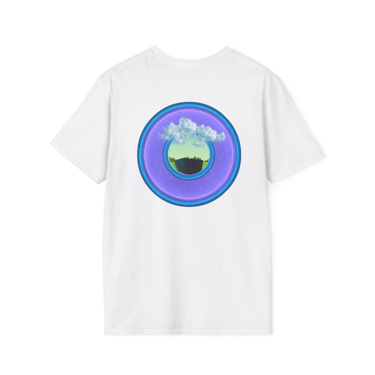 Classic Donut Tee - Unisex Soft-Style - "Got Rhombus?" - series 1.0  - variant 4 - purple/blue donut