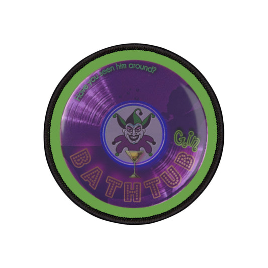 Iron-On Donut Patch - "The Joker's Personal Donut Patches Series - Troubadour version" - purple donut - variant 2