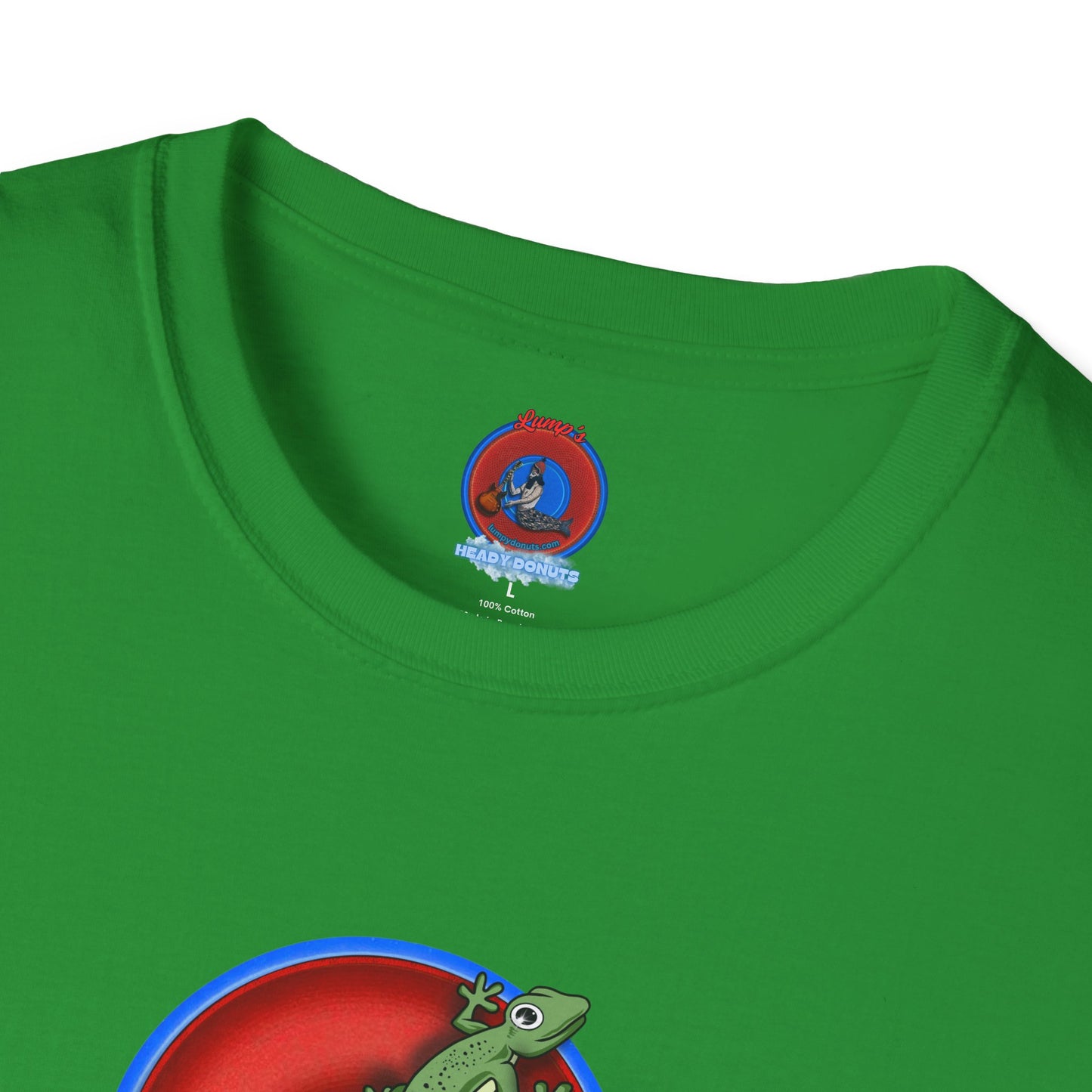 Classic Donut Tee - Unisex Soft-Style - "Practically Extinct Tee Shirt" - plump vivid red donut- variant 2