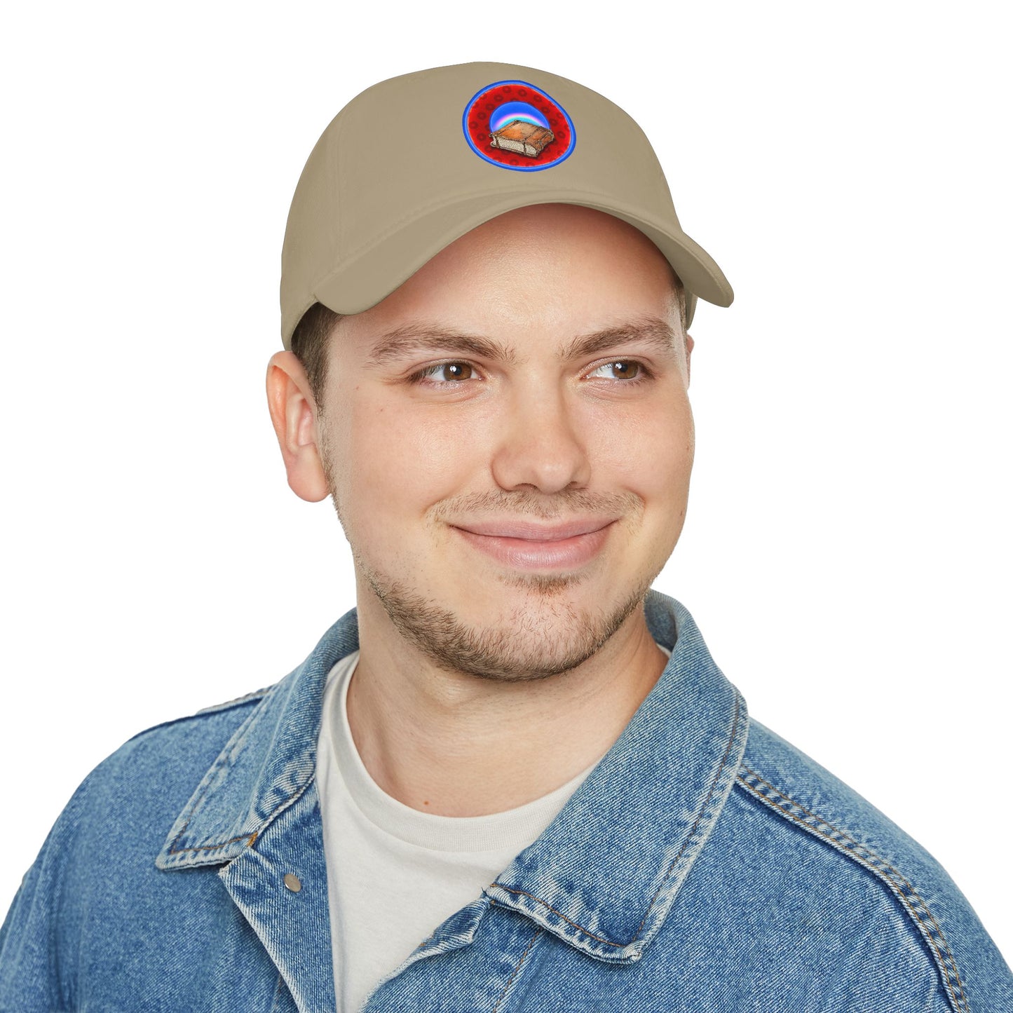 Lumpy Donut Baseball Cap - "Read the F'ing Donut Cap" - paradoxical red/blue wide mouth donut w/