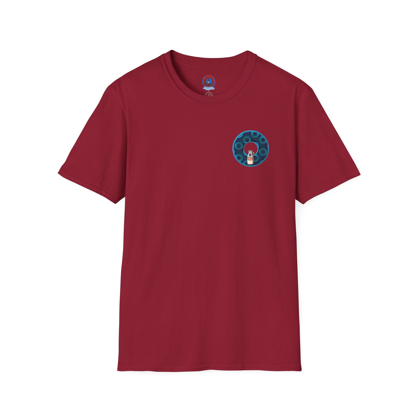 Classic Donut Tee - Unisex Soft-Style - "Wooked Cream - YEMSG Donut " - blue/teal rustic paradox donut - variant 7