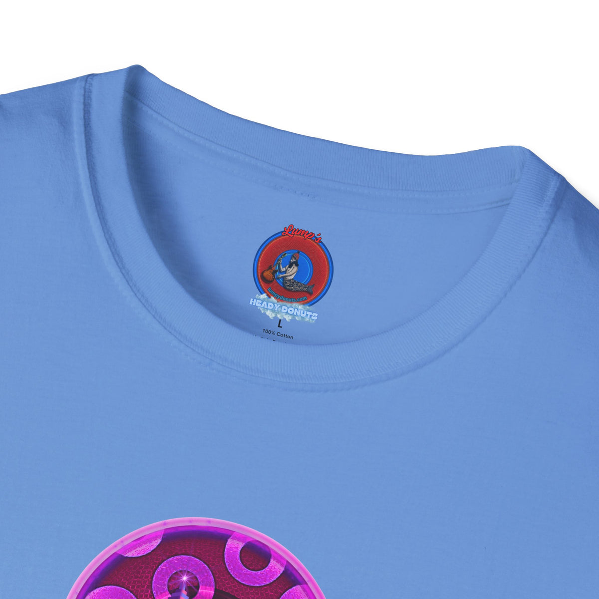 Classic Donut Tee - Unisex Soft-Style - "It's Ice Cream Popsicles - YEMSG Donut" - purple/magenta paradox donut - variant 2