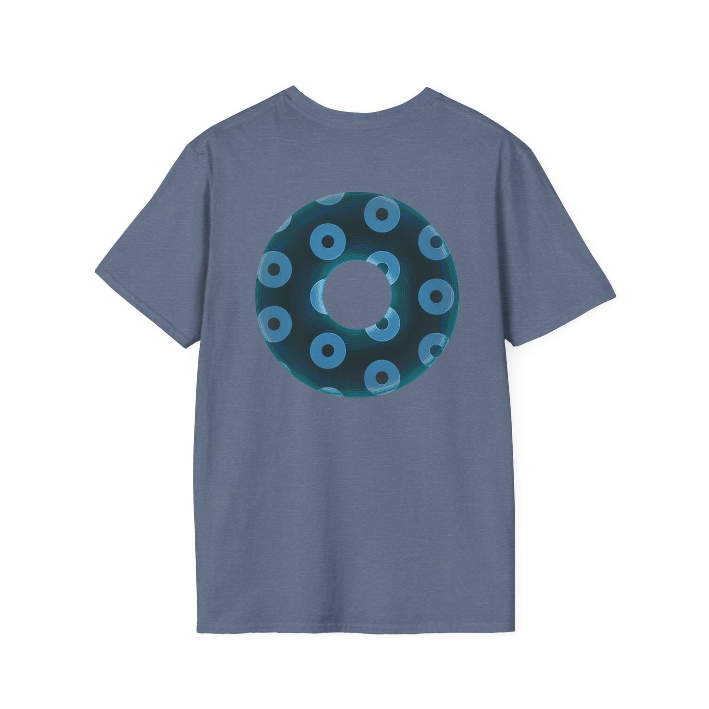 Plain Donuts/Unisex Soft-Style - "Plain Blimpy Paradoxical Donuts" - dark teal/light blue donuts