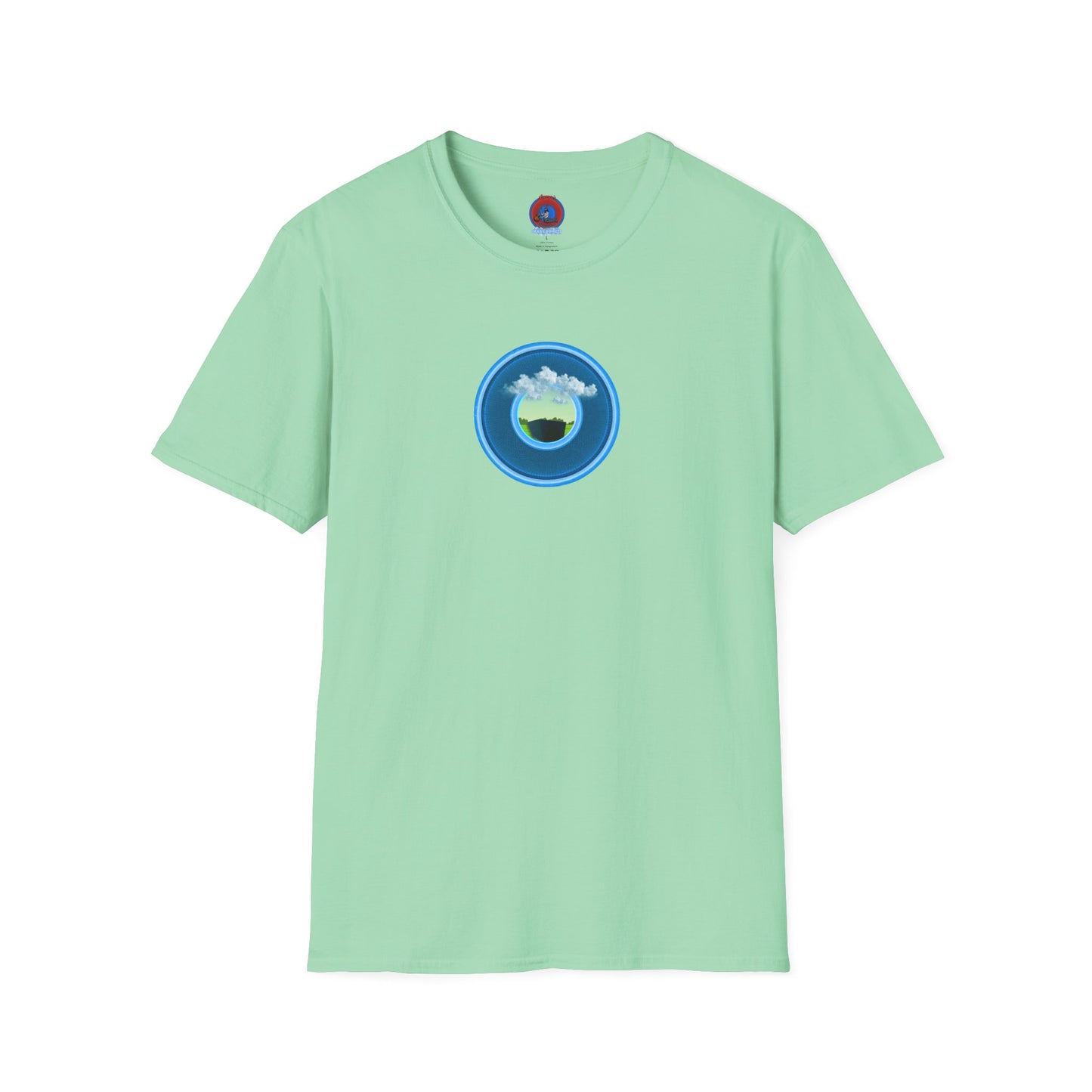 Classic Donut Tee - Unisex Soft-Style - "Got Rhombus?" - series 1.0  - variant 1 - blue/blue donut
