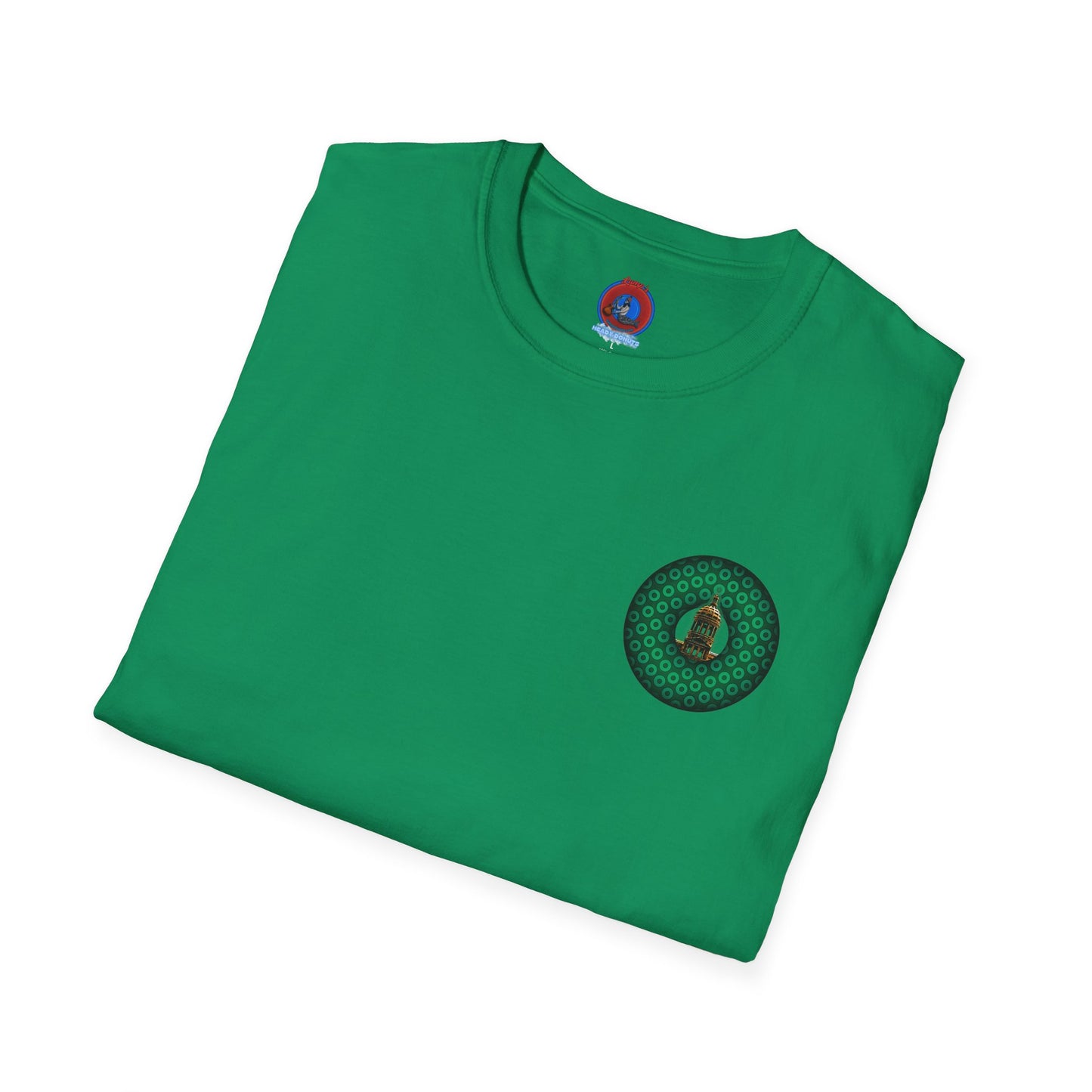 Classic Donut Tee - "Save Mondegreen City Hall Clock Tower" - paradox donut - series 1.0 - variant 2 - green donut