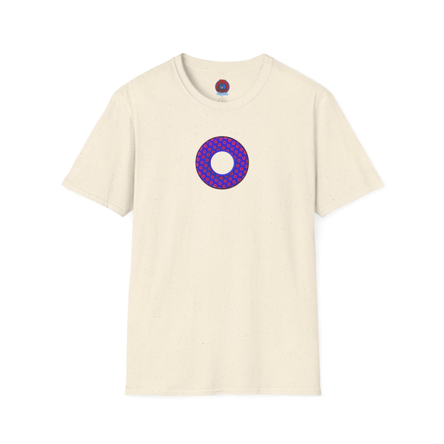 Plain Donuts/Unisex Soft-Style - "Plain Electric Paradoxical Donuts" - dark royal blue/red donuts