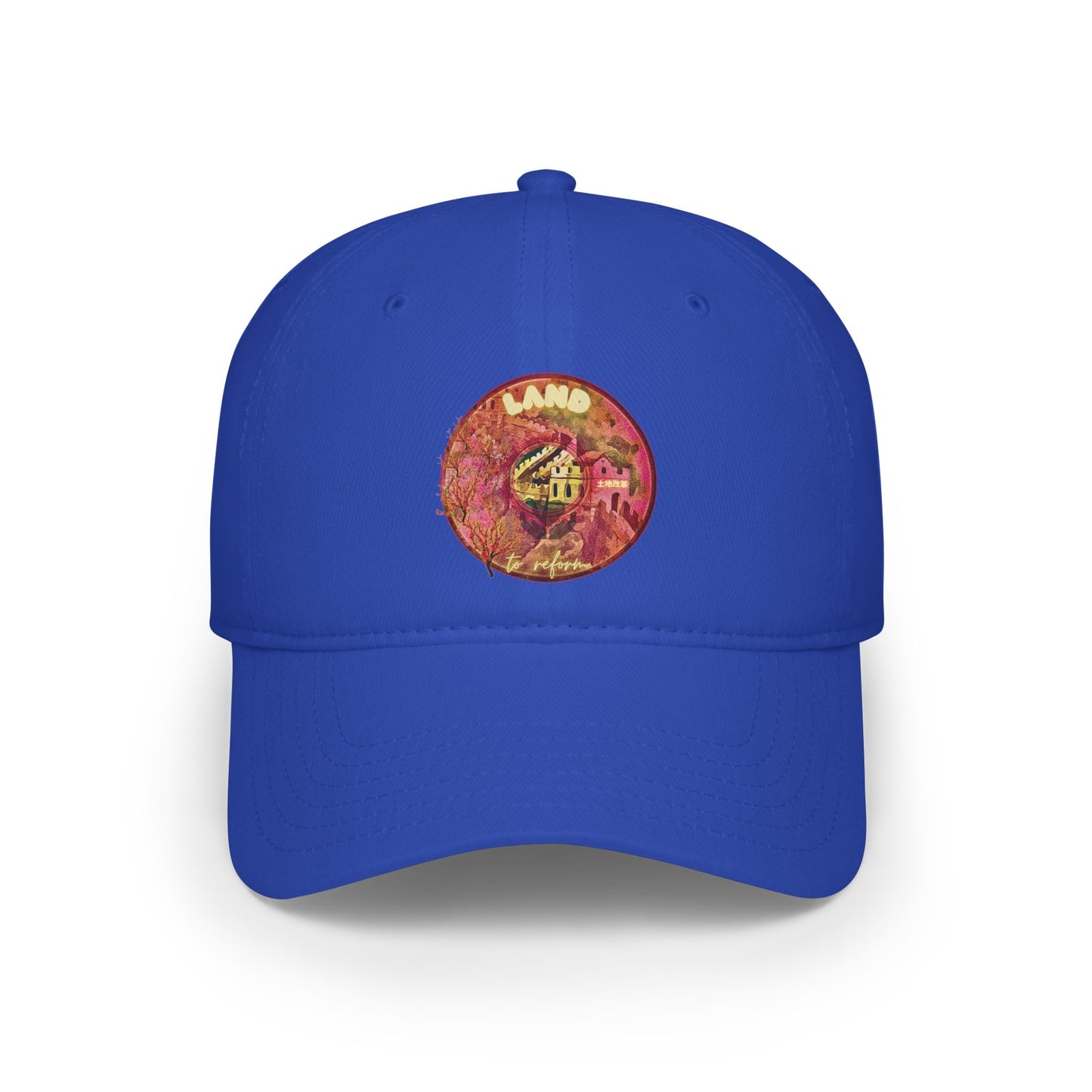Lumpy Donut Baseball Cap - "The Reforming Donut" - variant 1 - magenta pic donut w/