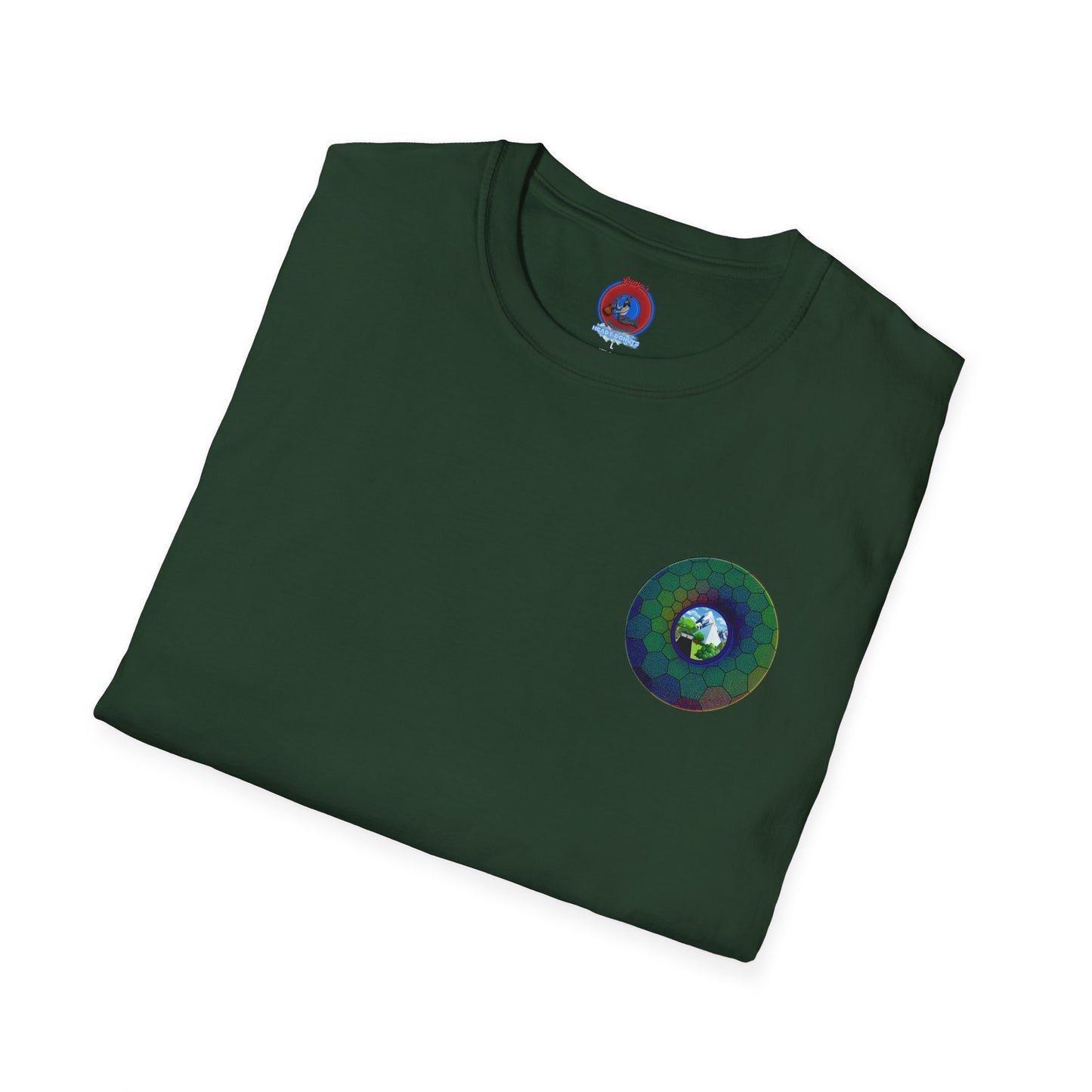 Classic Donut Tee - Unisex Soft-Style - "Mansions of South Park" - series 1.0 - variant 2 - green hexadonut