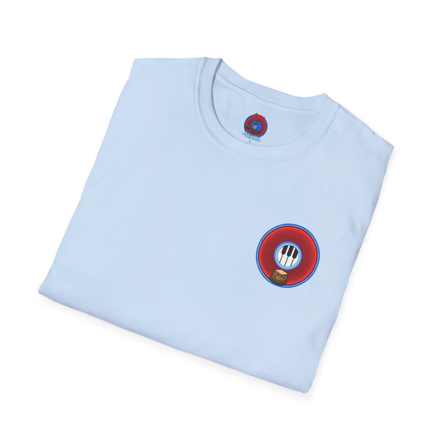 Classic Donut Tee - Unisex Soft-Style - "Rage Side Donut" - vivid red donut - variant 2