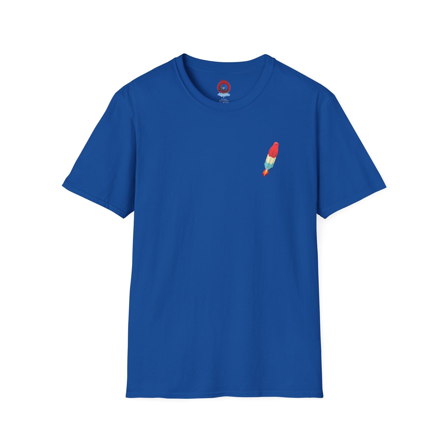 Classic Donut Tee - Unisex Soft-Style - "Blow this Popsicle Stand" - red/blue/cream - bomb pop