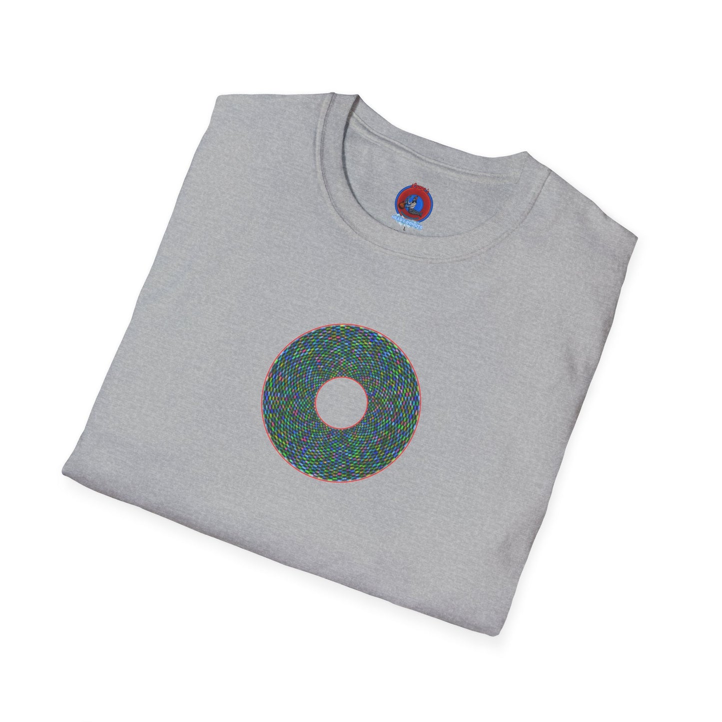 Donut Classic Donut Tee - Unisex Soft-Style - "The Pixilated Donut" - series 1.0 - multi-color donut
