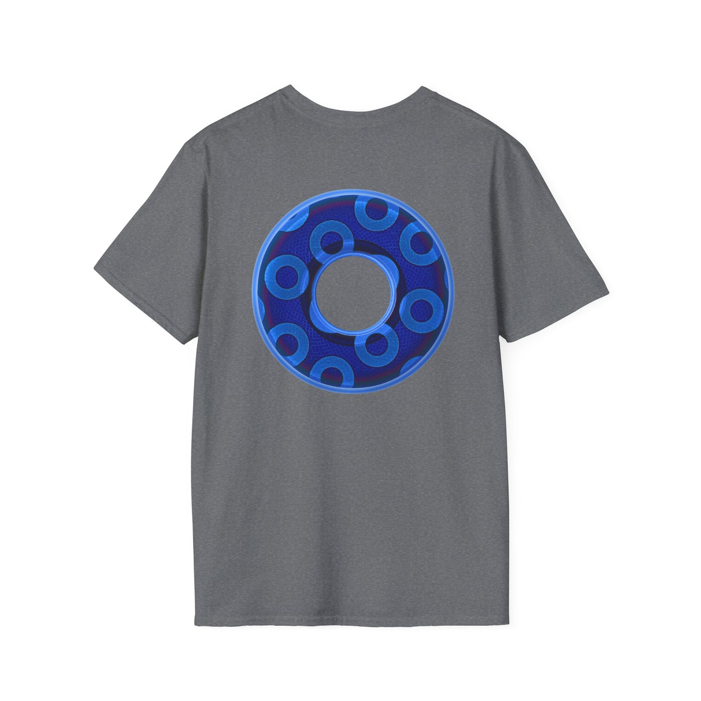 Plain Donuts/Unisex Soft-Style - "Plain Rustic Paradoxical Donuts" - Carolina blue/dark blue donuts