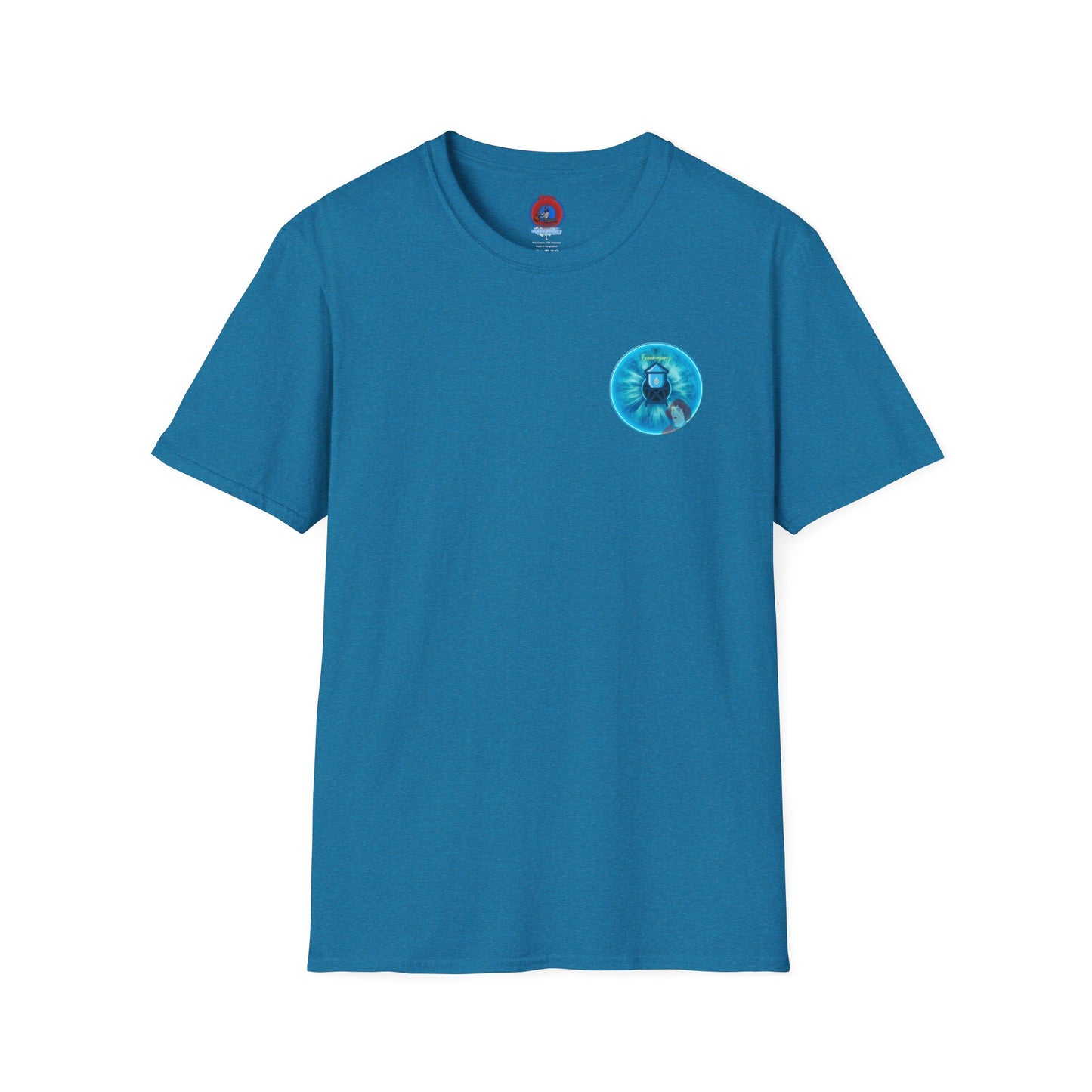 Classic Donut Tee - Unisex Soft-Style - "The Peering Donut of Opacity" - light blue idonut - variant 3