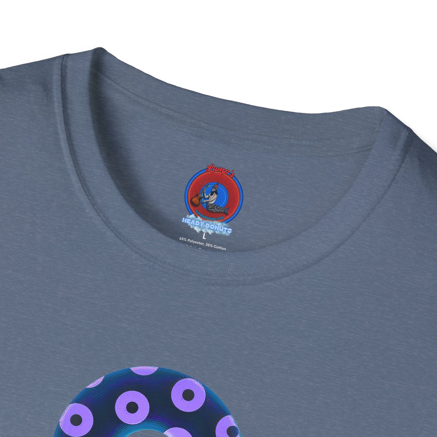 Plain Donuts/Unisex Soft-Style - "Plain Blimpy Paradoxical Donuts" - dark blue/light purple donuts