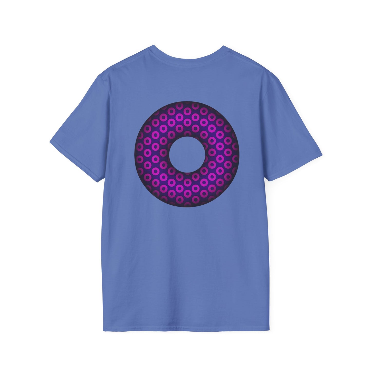 Plain Donuts/Unisex Soft-Style - "Plain Paradoxical Grided Donuts" - hot pink/purple donuts