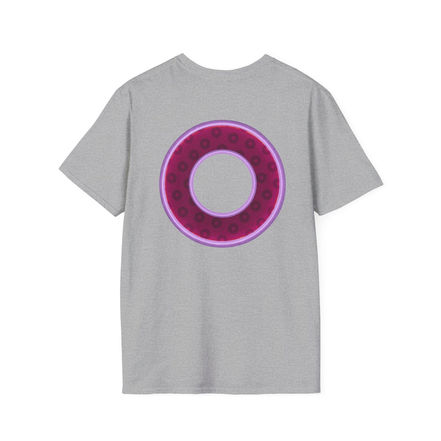 Plain Donuts/Unisex Soft-Style - "Plain Wide Mouthed Paradoxical Donuts" - red-purple/light purple donuts