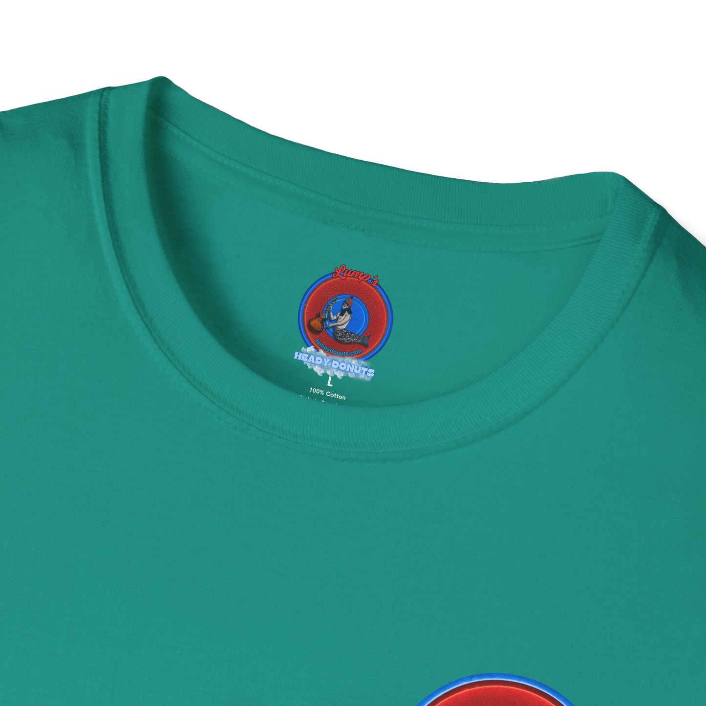 Classic Donut Tee - Unisex Soft-Style - "Rage Side Donut" - vivid red donut - variant 1