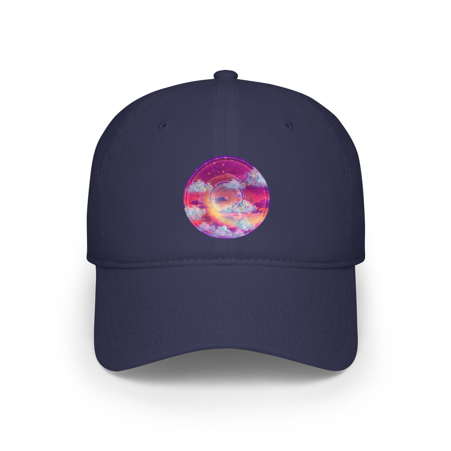 Lumpy Donut Baseball Cap - "Pillow Donuts!" - magenta/purpole donut w/