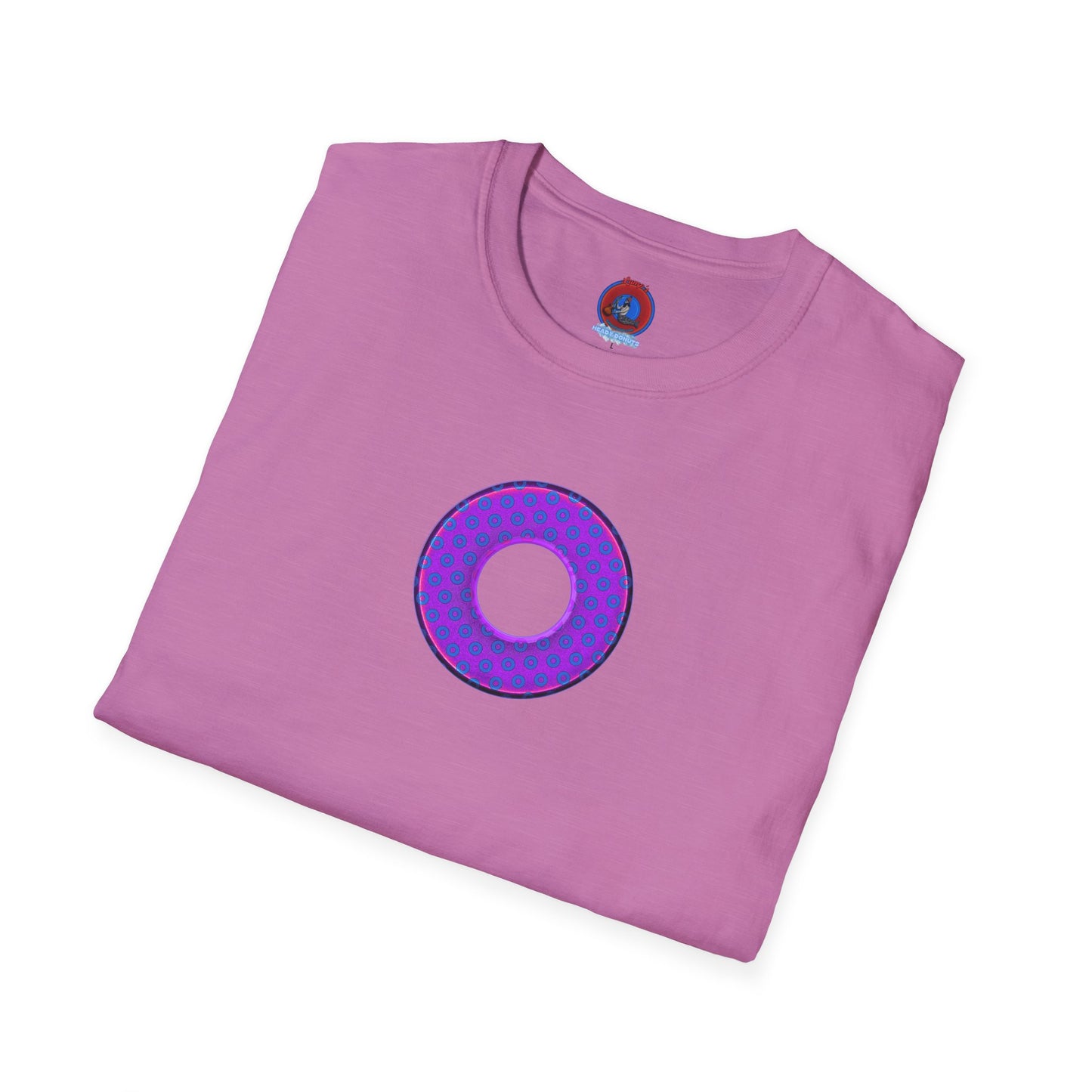 Plain Donuts/Unisex Soft-Style - "Plain Electric Paradoxical Donuts" - bright purple/royal blue donuts