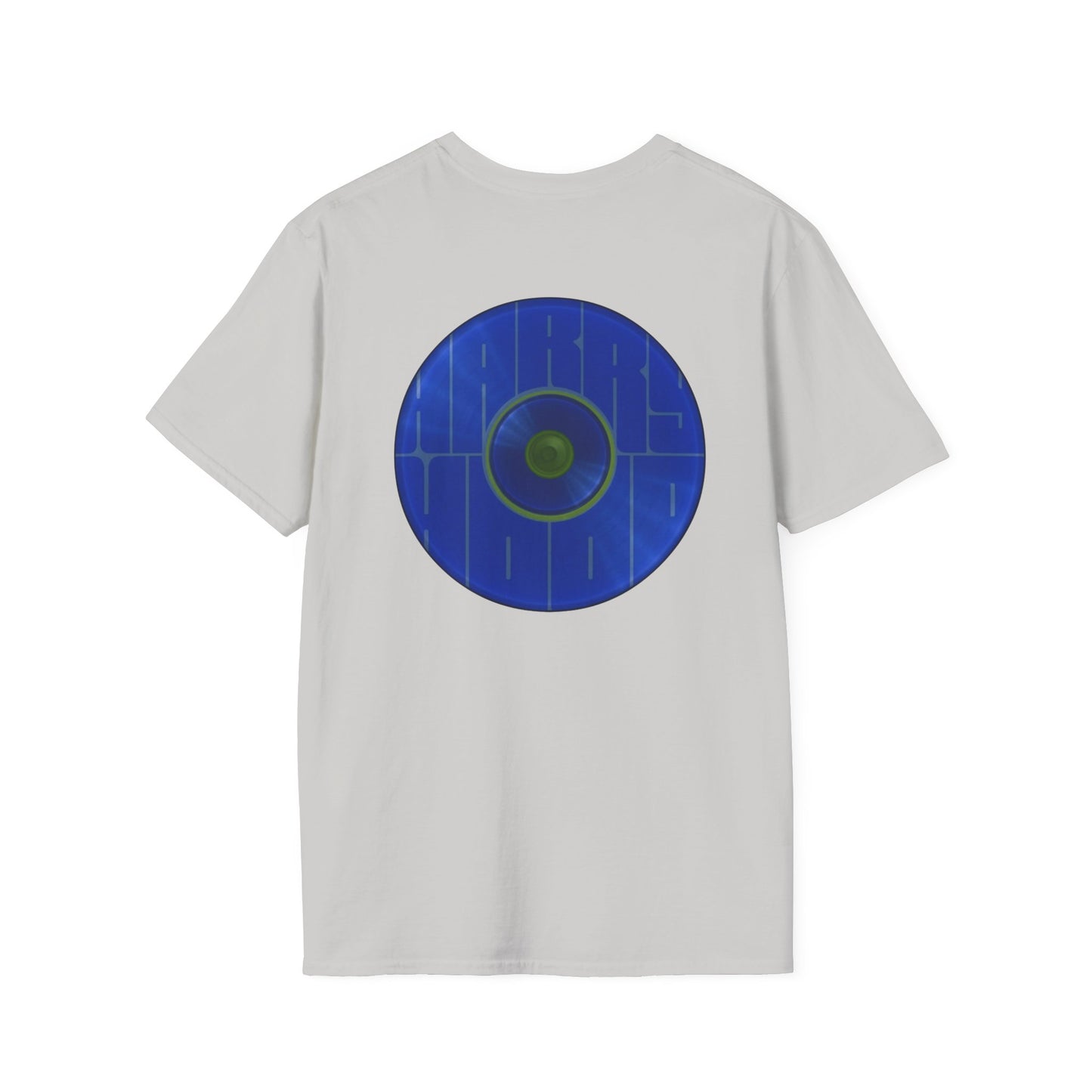 Classic Donut Tee - Unisex Soft-Style - "Harry's Hoodlum Donut" - series 1.0  - variant 3 - lights off/blue donut(s)