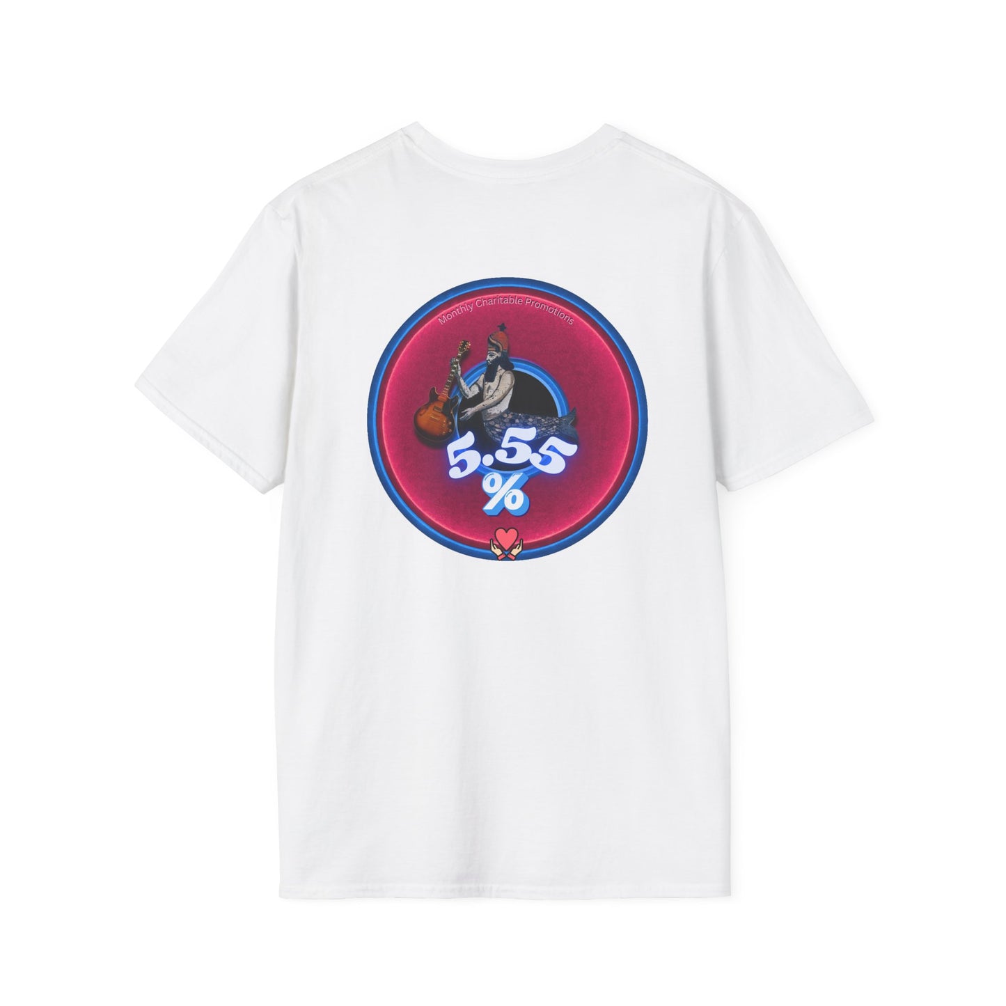Classic Donut Tee - Unisex Soft-Style - "The 5.55% Donut" - vivid magenta donut - [*charitable print - 5.55% of profit to General Fund]