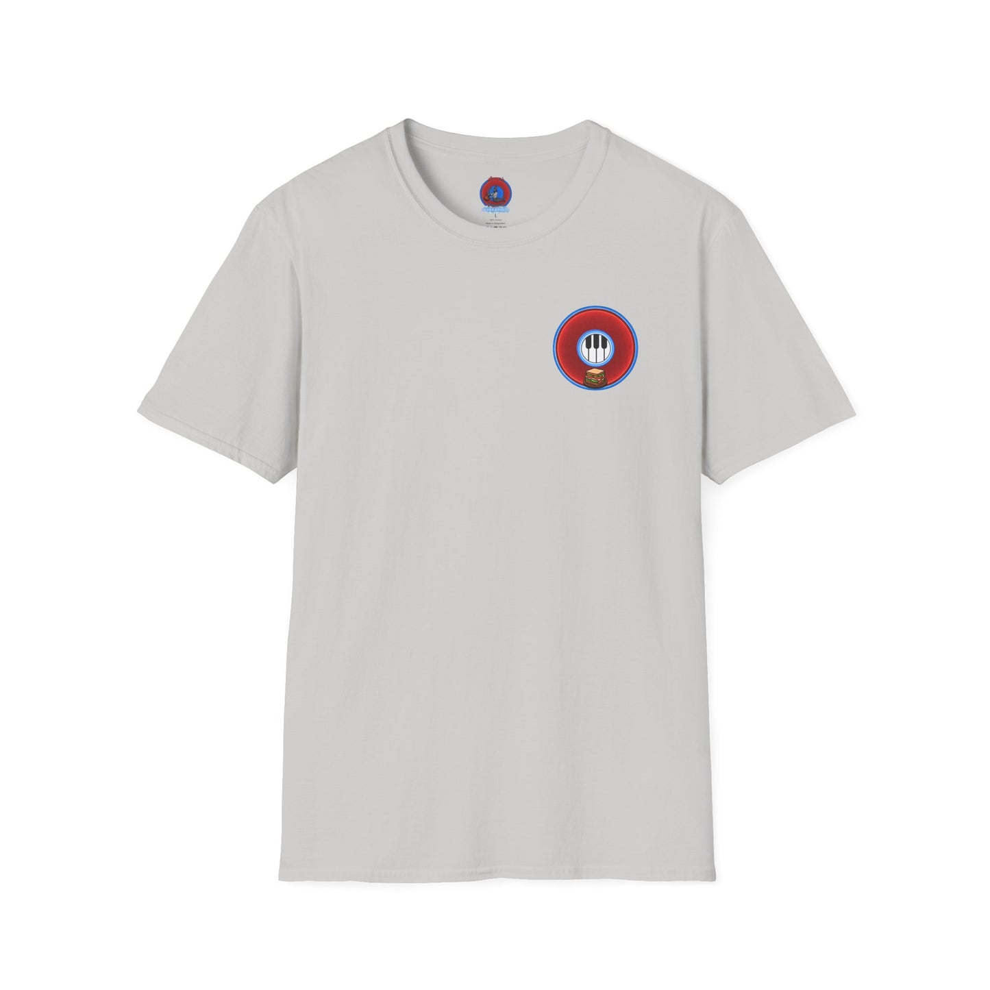 Classic Donut Tee - Unisex Soft-Style - "Rage Side Donut" - vivid red donut - variant 2