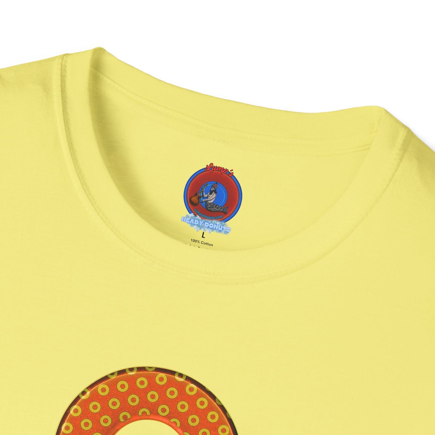 Plain Donuts/Unisex Soft-Style - "Plain Electric Paradoxical Donuts" - gold/orange donuts