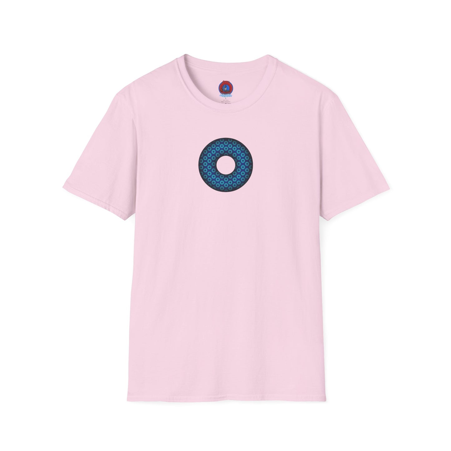 Plain Donuts/Unisex Soft-Style - "Plain Paradoxical Grided Donuts" - light blue/dark blue donuts