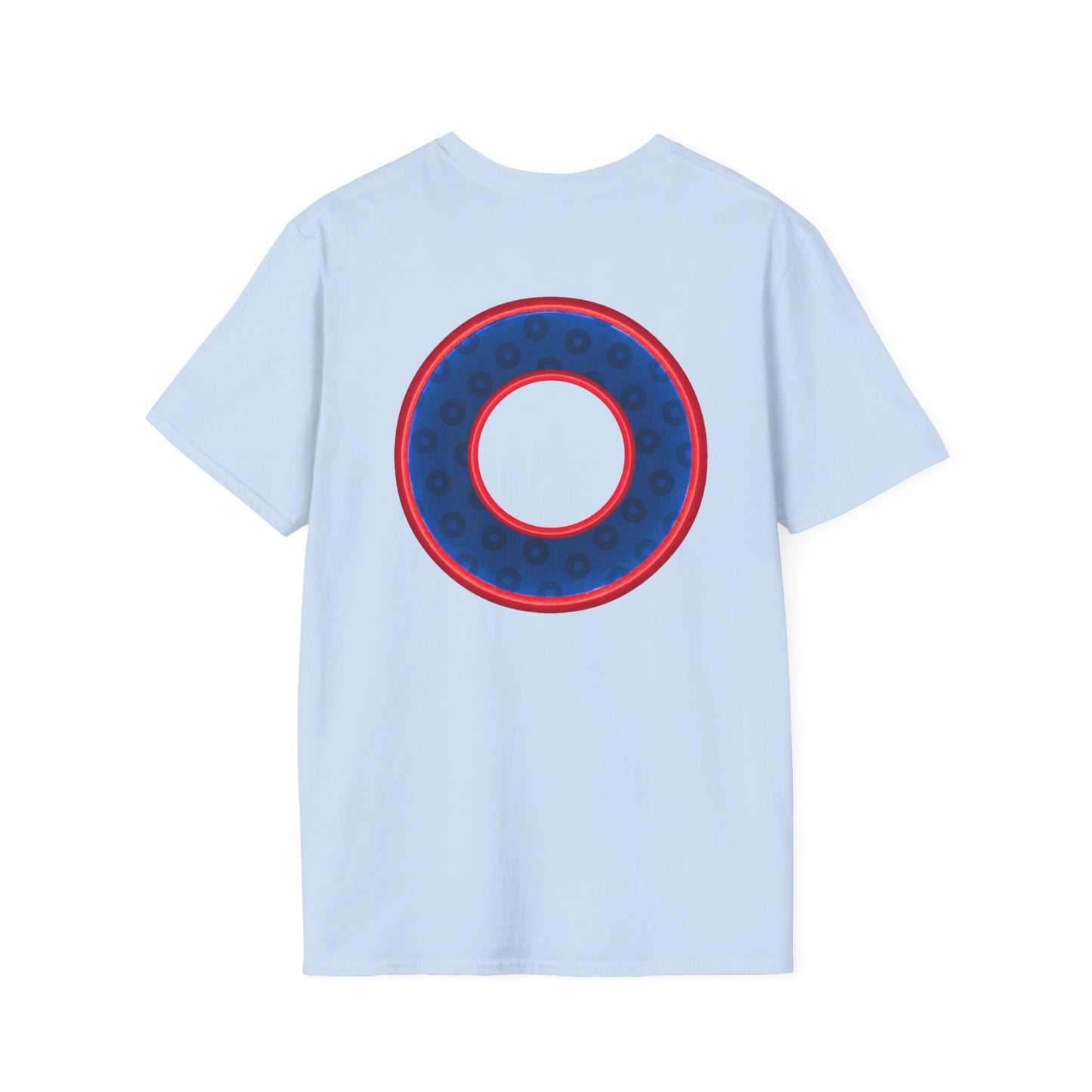 Plain Donuts/Unisex Soft-Style - "Plain Wide Mouthed Paradoxical Donuts" - dark blue/red donuts