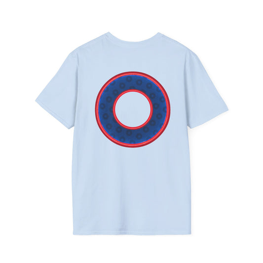 Plain Donuts/Unisex Soft-Style - "Plain Wide Mouthed Paradoxical Donuts" - dark blue/red donuts