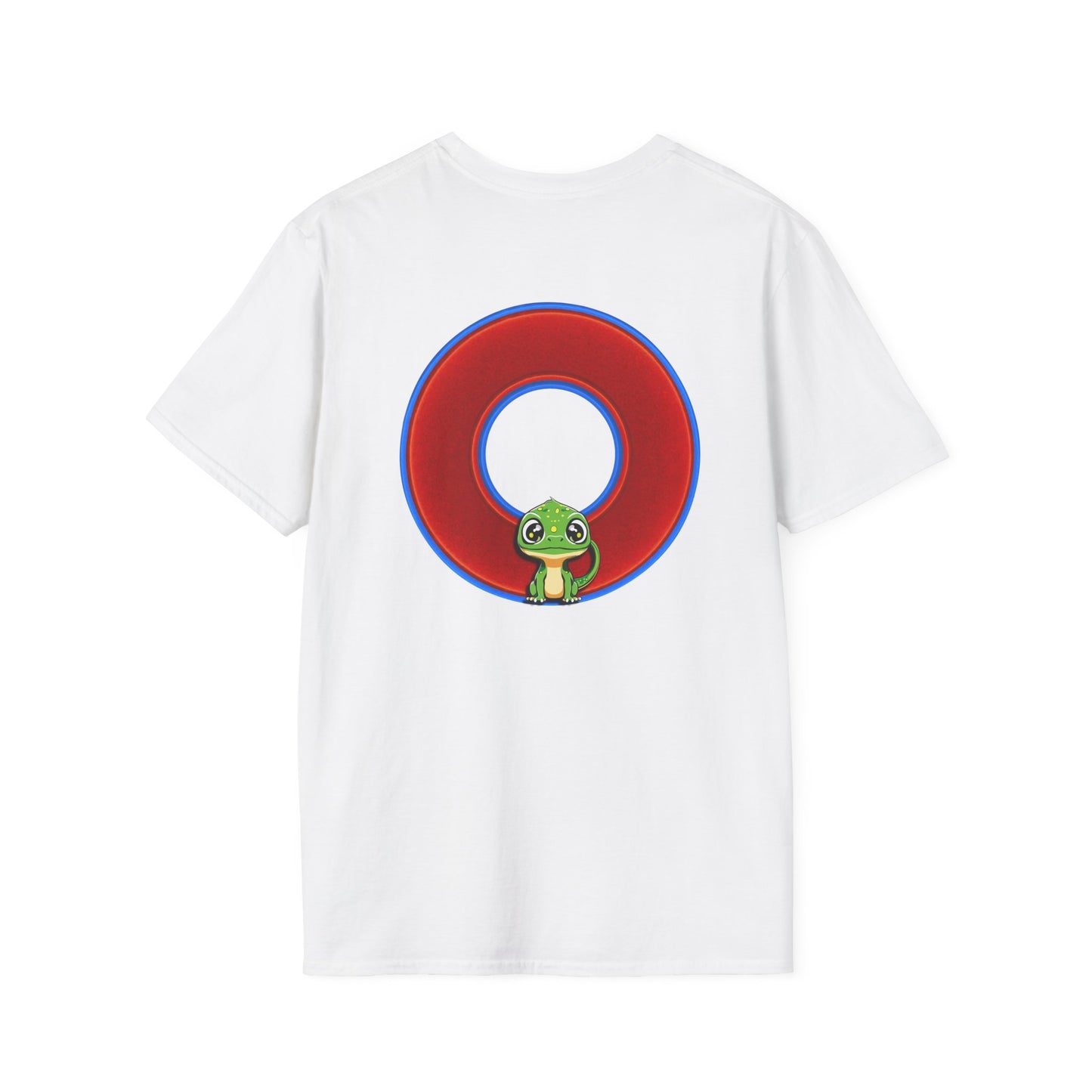 Classic Donut Tee - Unisex Soft-Style - "Little Baby Rutherford's Splendorous Tee" - vivid red donut