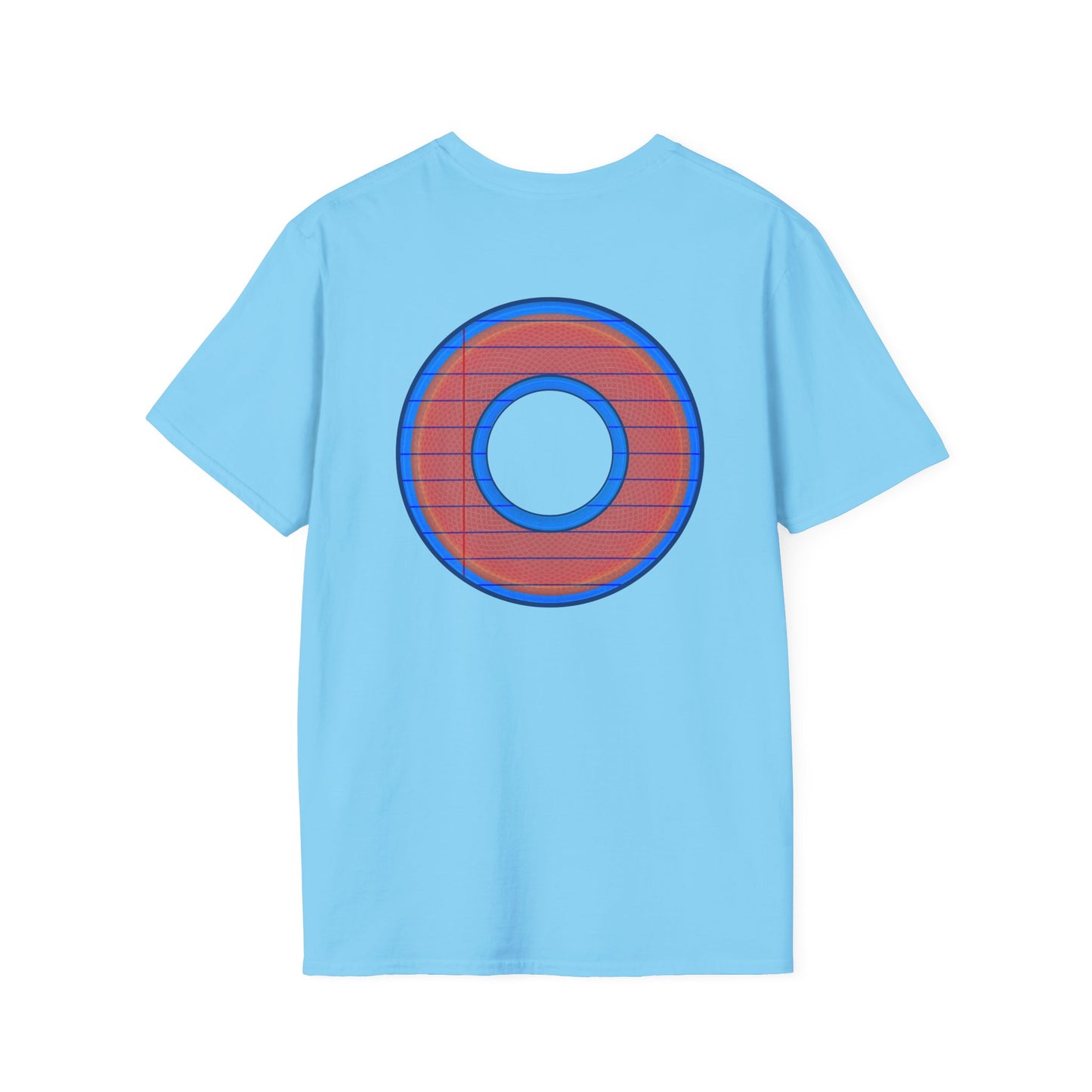 Classic Donut Tee - Unisex Soft-Style - "That's 1 Tasty Donut" - series 1.0  - variant 3 - red donut w/donut hole