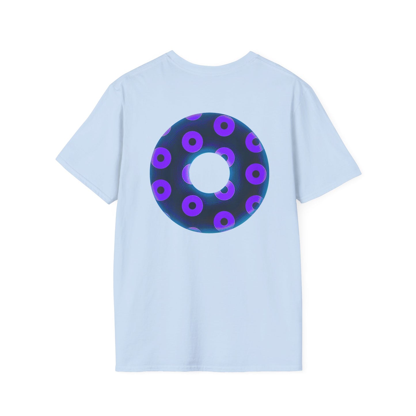 Plain Donuts/Unisex Soft-Style - "Plain Blimpy Paradoxical Donuts" - dark steel blue/vivd dark purple donuts