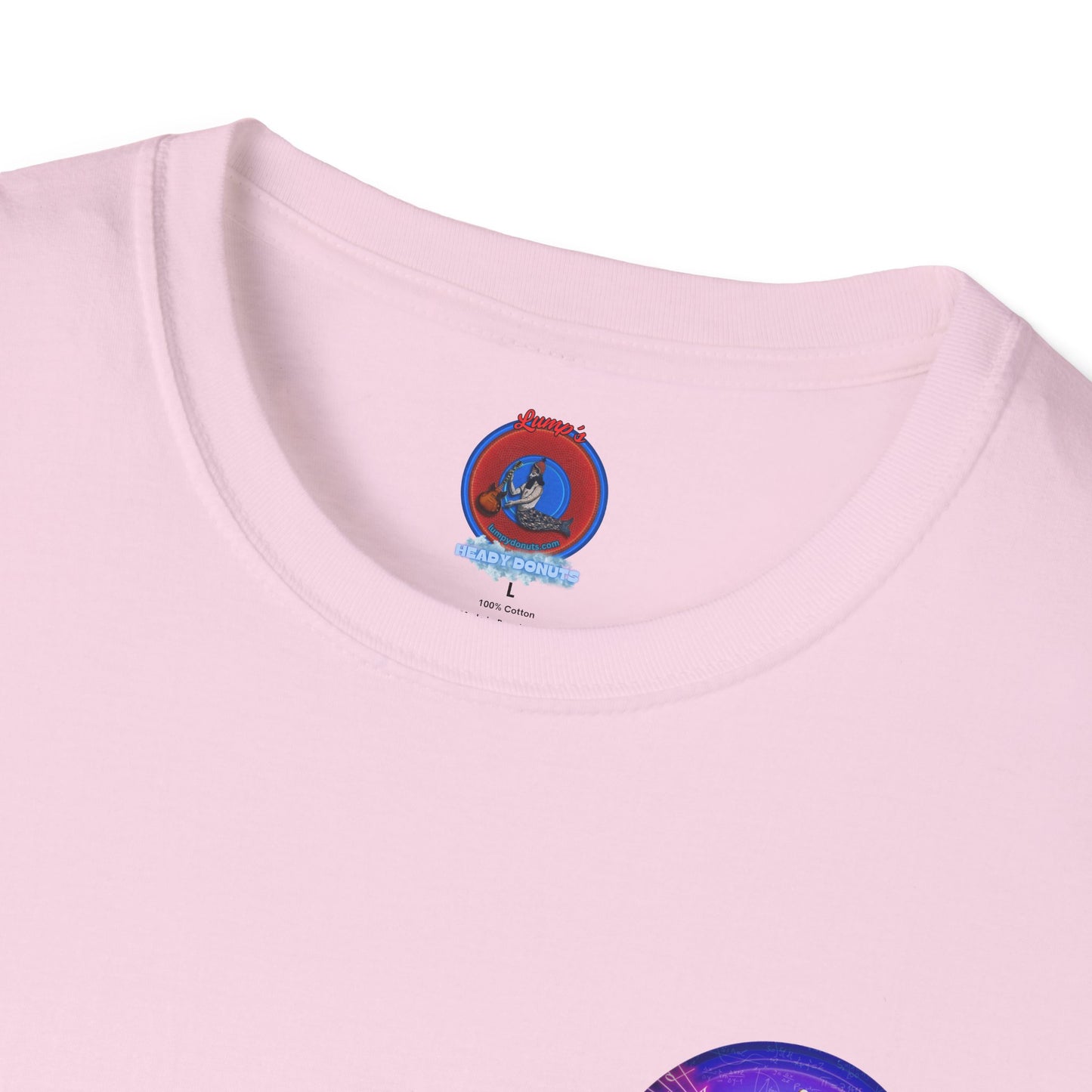 Classic Donut Tee - Unisex Soft-Style - "The Quite Profound Donut" - series 1.0  - blue/purple/magenta donut