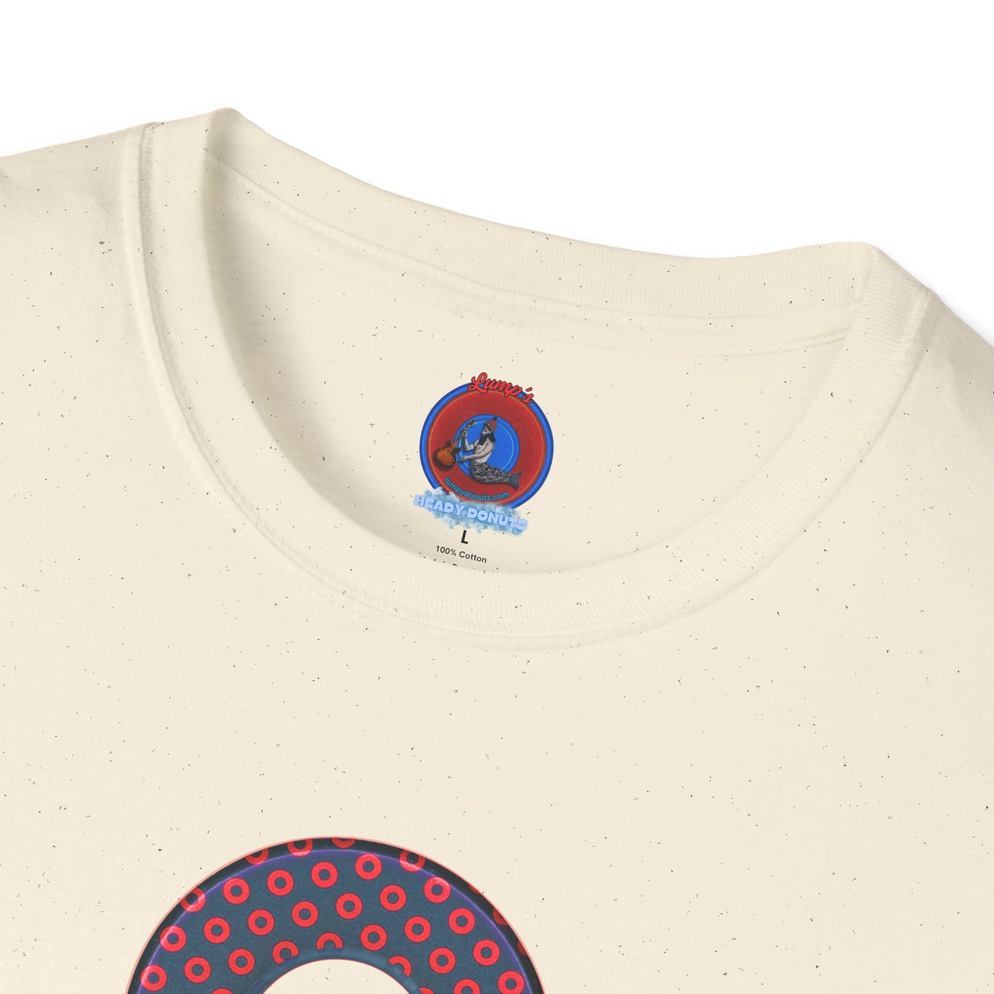 Plain Donuts/Unisex Soft-Style - "Plain Electric Paradoxical Donuts" - navy blue/red donuts