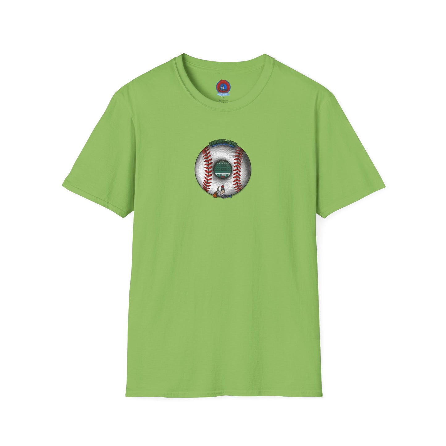 Classic Donut Tee - Unisex Soft-Style - "Phenway Ballpark Donuts" - white/red major league donut - variant 6