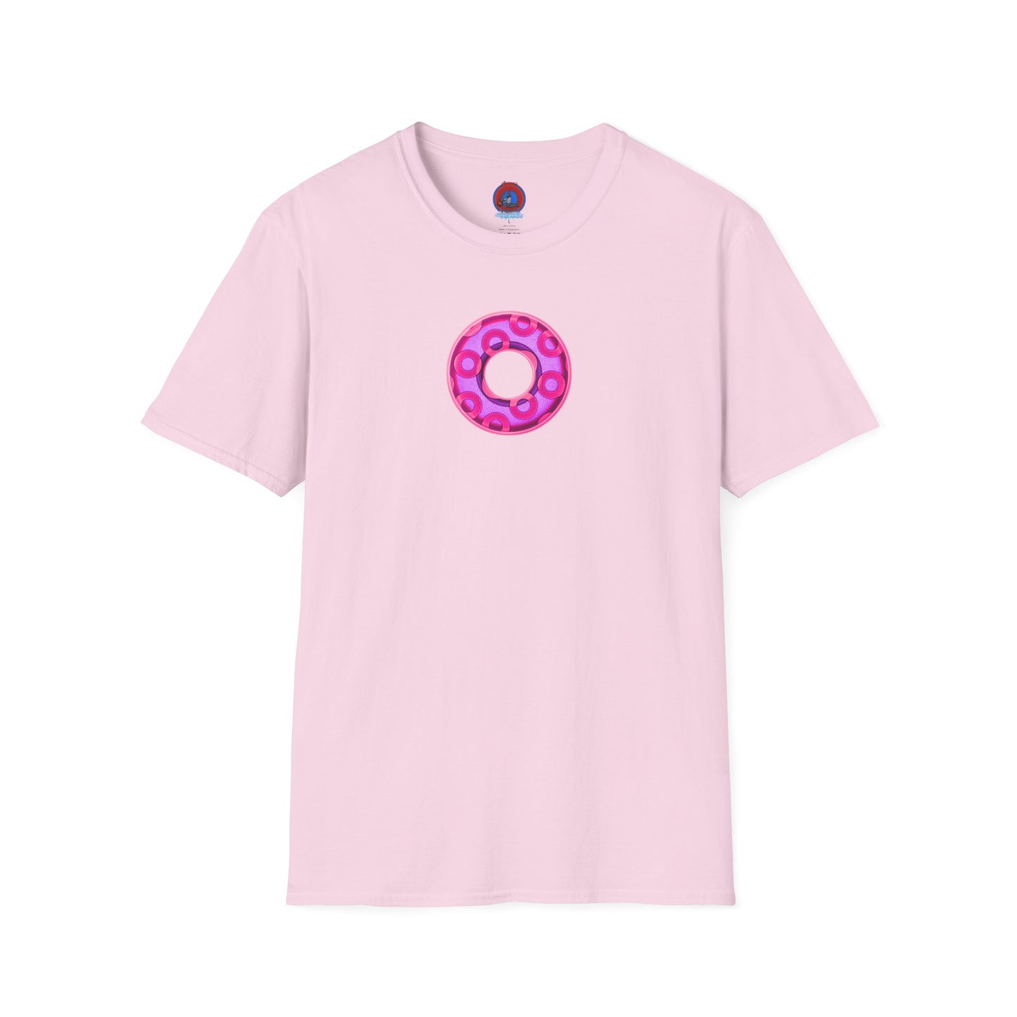 Plain Donuts/Unisex Soft-Style - "Plain Rustic Paradoxical Donuts" - light purple/magenta donuts