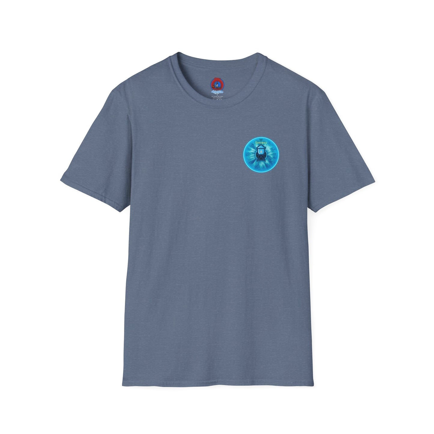 Classic Donut Tee - Unisex Soft-Style - "The Peering Donut of Opacity" - light blue idonut - variant 1