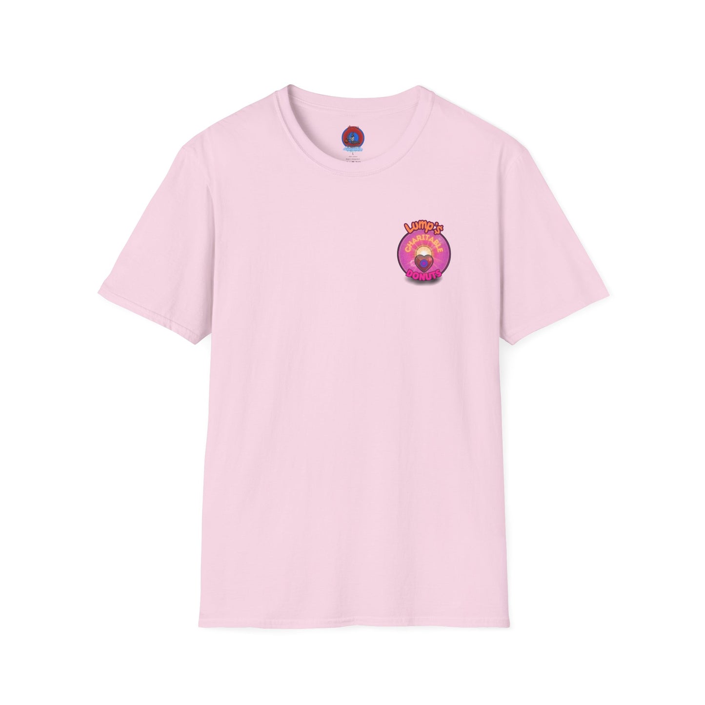 Classic Donut Tee - Unisex Soft-Style - "Lump's Official Charitable Donut" - series 1.0  - magenta donut [*100 to general charity fund]