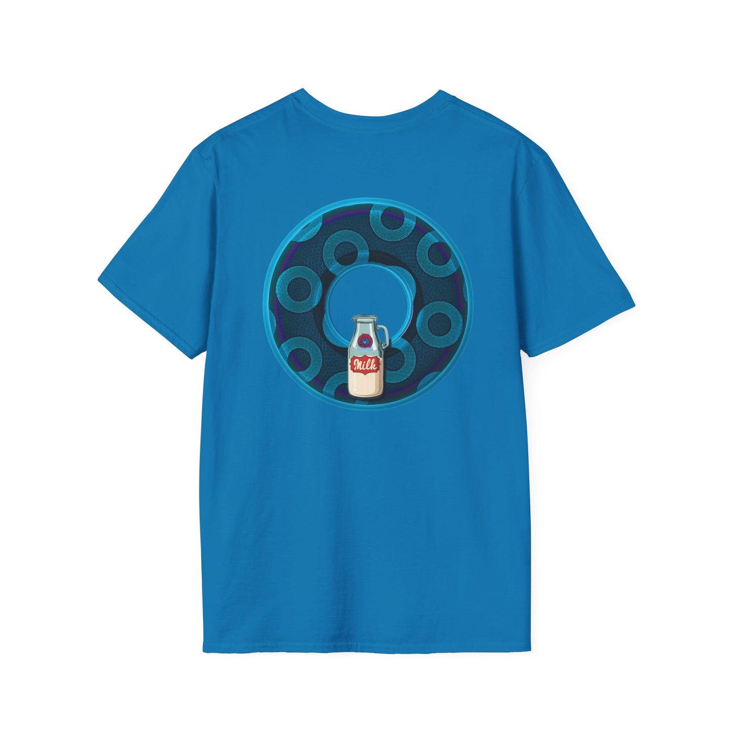 Classic Donut Tee - Unisex Soft-Style - "Wooked Cream - YEMSG Donut " - blue/teal rustic paradox donut - variant 7