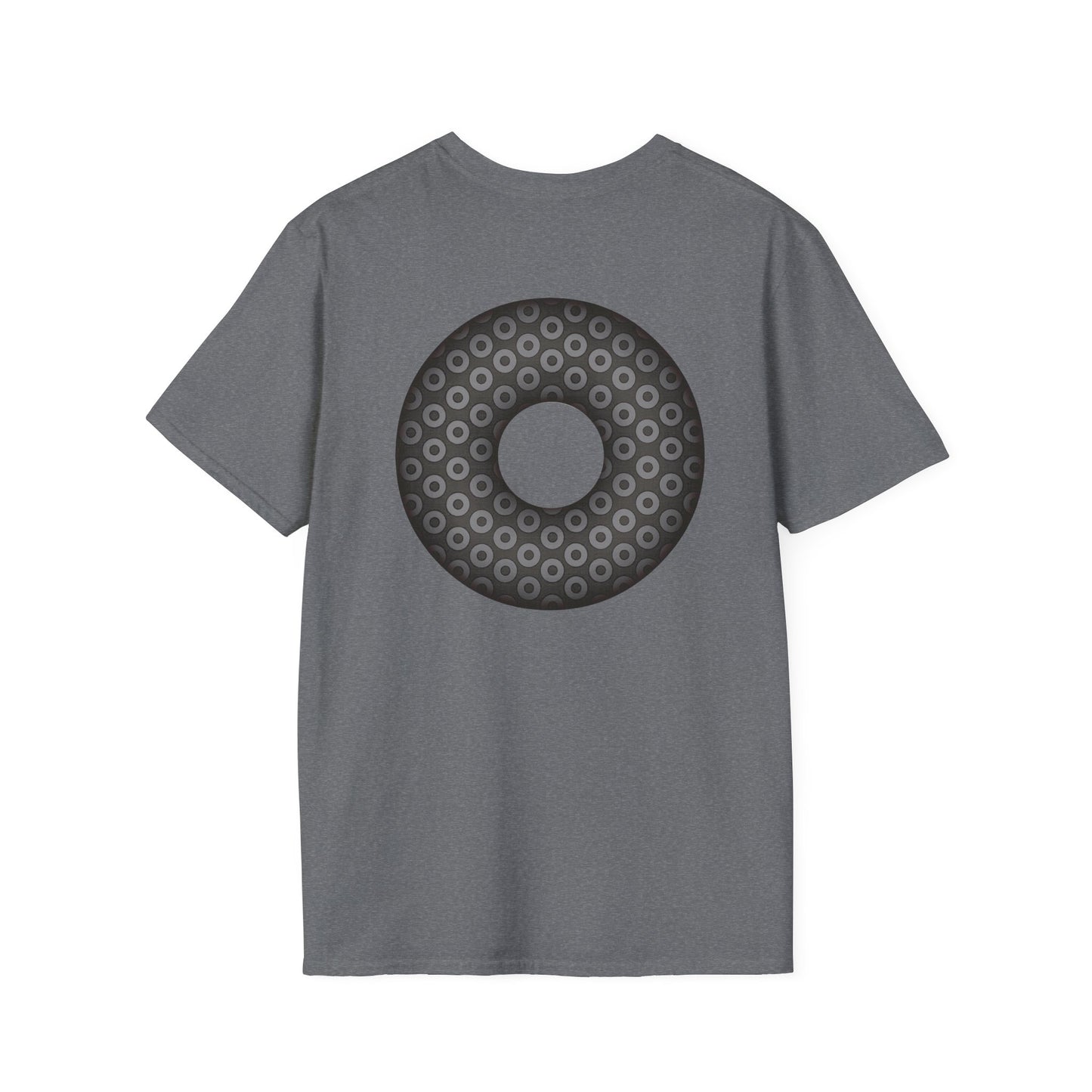 Plain Donuts/Unisex Soft-Style - "Plain Paradoxical Grided Donuts" - gray/dark gray donuts