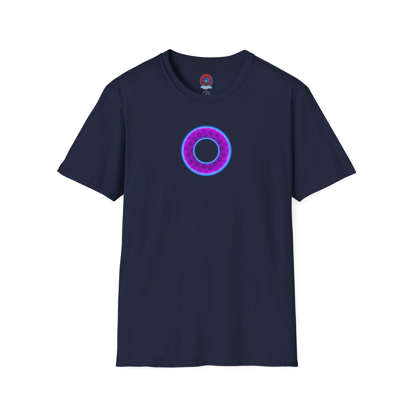 Plain Donuts/Unisex Soft-Style - "Plain Wide Mouthed Paradoxical Donuts" - purple/light royal blue donuts