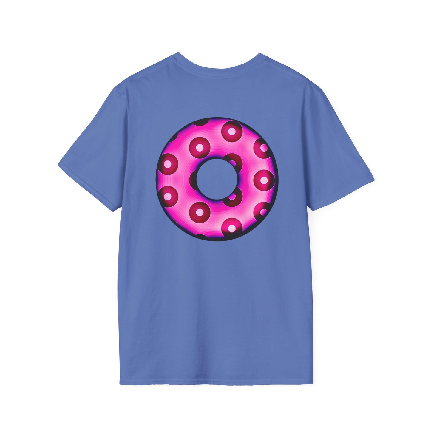 Plain Donuts/Unisex Soft-Style - "Plain Blimpy Paradoxical Donuts" - bright magenta/red donuts