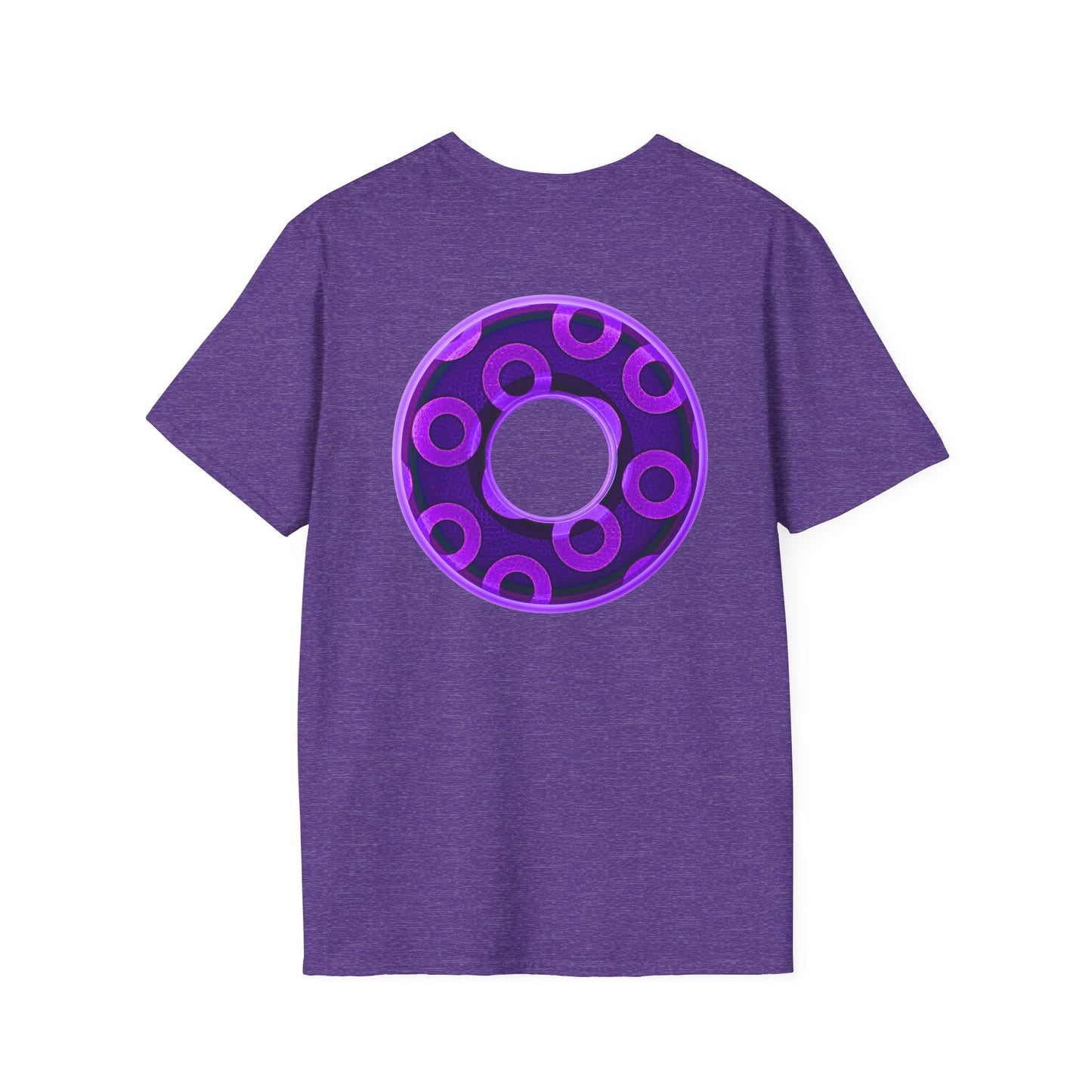 Plain Donuts/Unisex Soft-Style - "Plain Rustic Paradoxical Donuts" - light purple/dark purple donuts