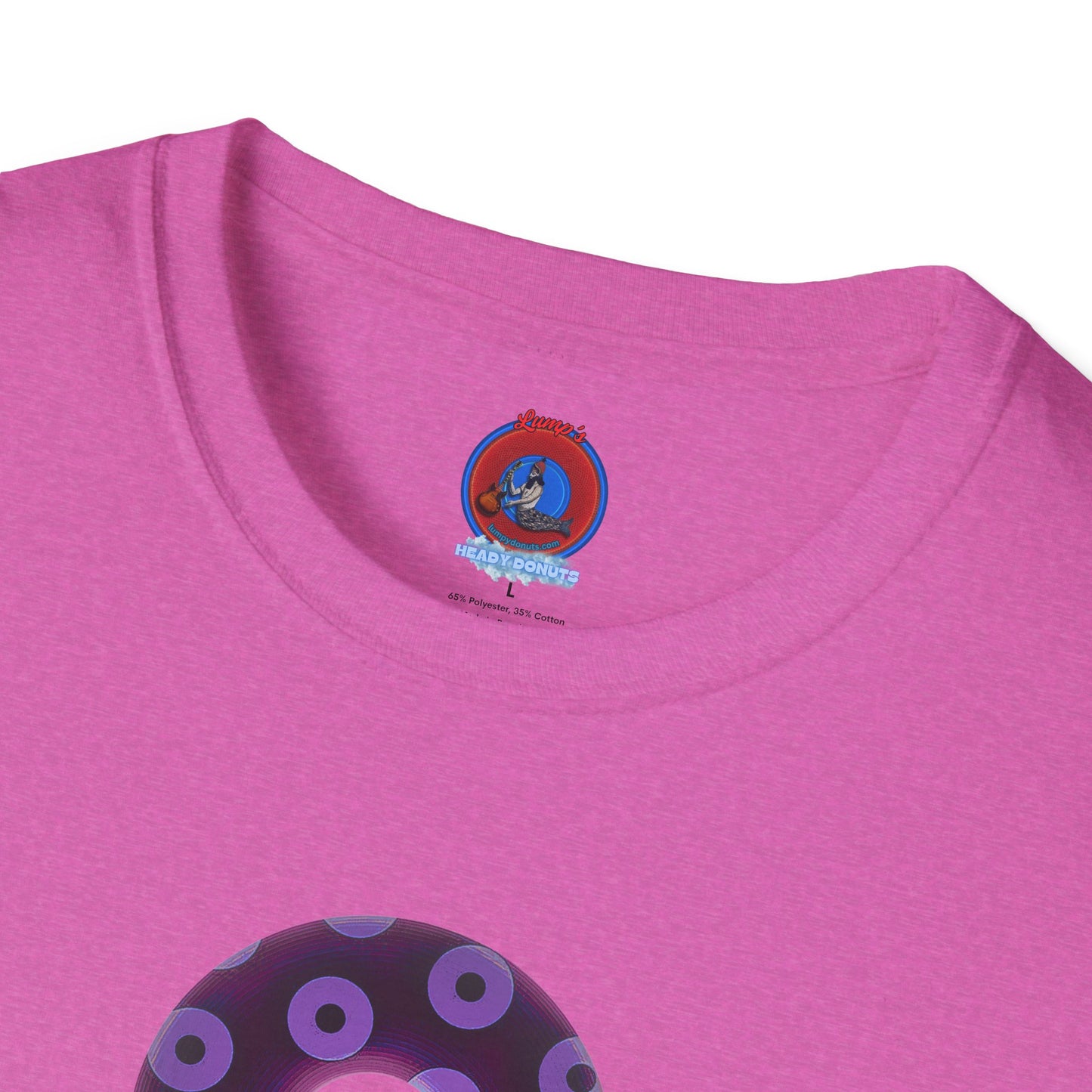 Plain Donuts/Unisex Soft-Style - "Plain Blimpy Paradoxical Donuts" - dark red violet/light purple donuts