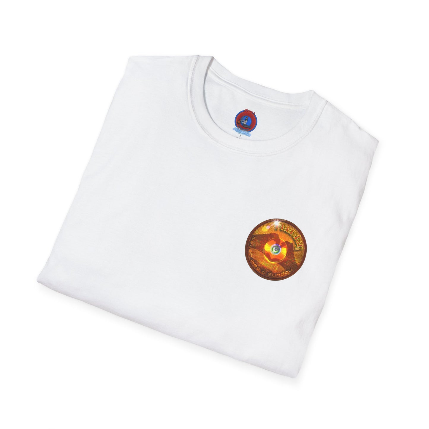 Classic Donut Tee - Unisex Soft-Style - "Sunday Phunday" - series 1.0 - variant 2 - gold donut